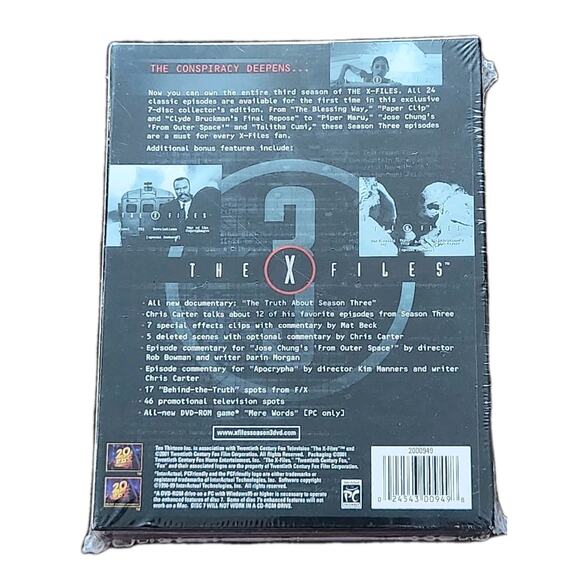 THE X-FILES - The Complete Third Season DVD New/Factory Sealed - Picture 2 of 3